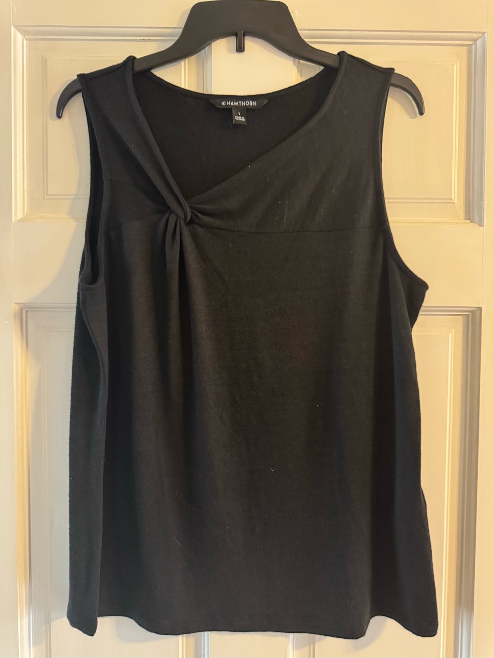 41 Hawthorn Black Knot-Front Sleeveless Tank